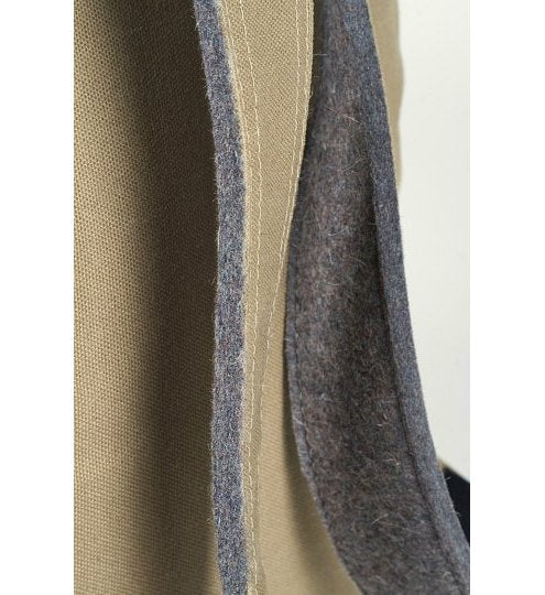 Close-up of fabric with different textures and colors on a white background