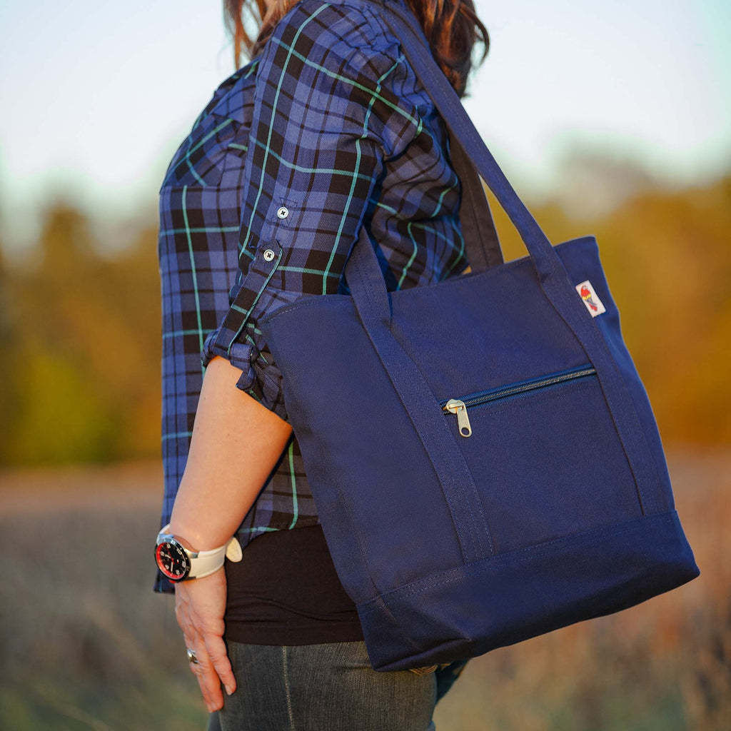 Barrier Island Zipper Tote - Solid Color
