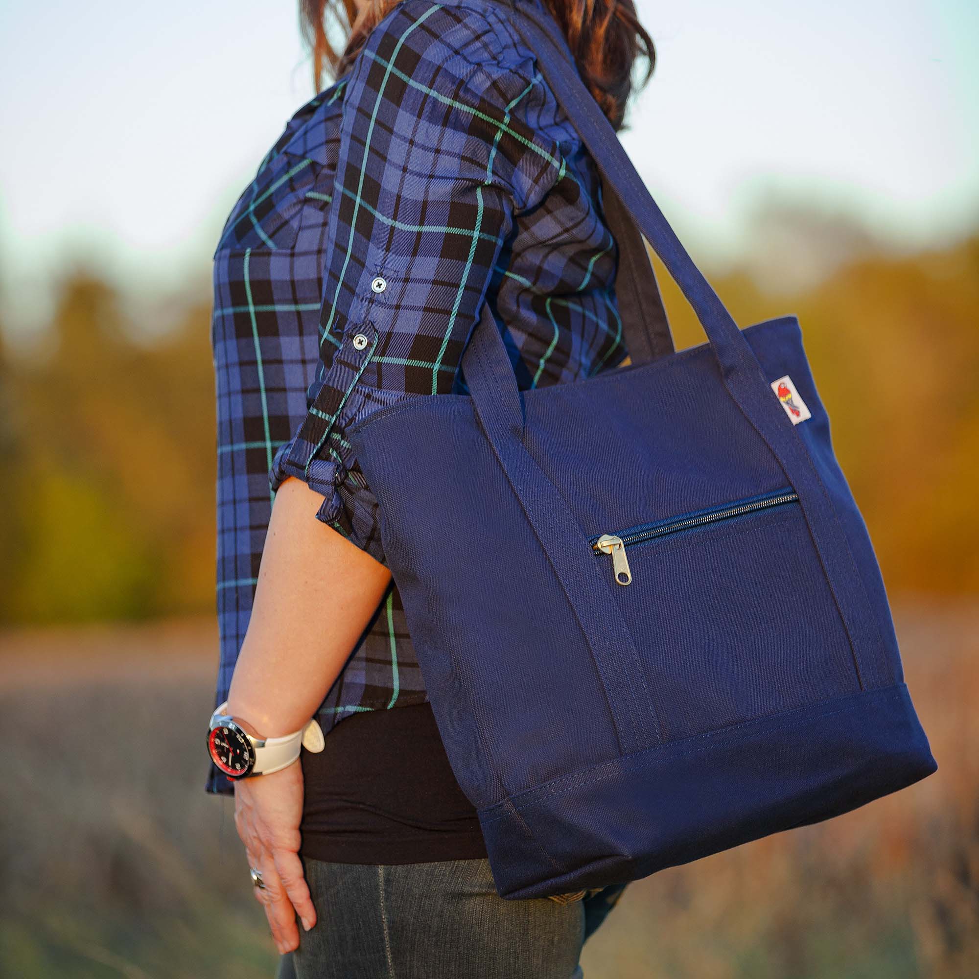 Barrier Island Zipper Tote - Solid Color