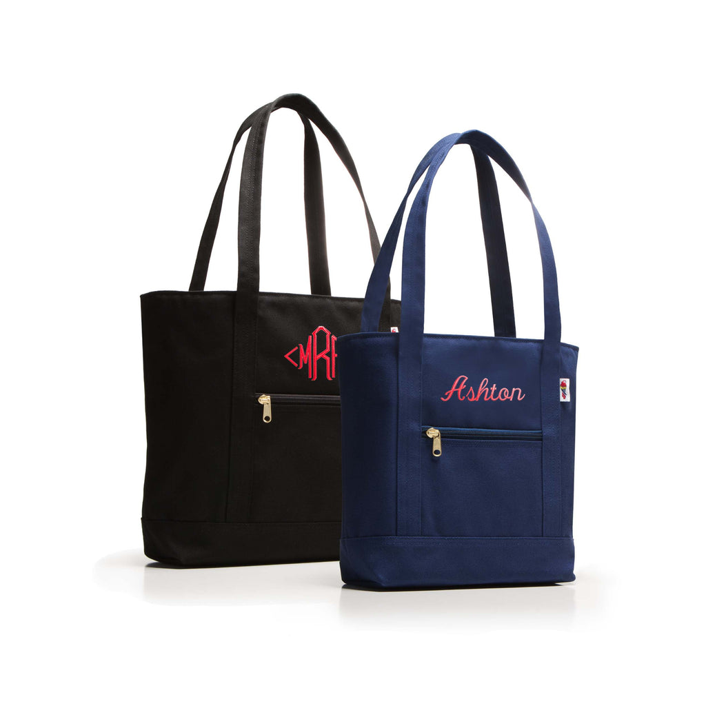 Barrier Island Zipper Tote - Solid Color